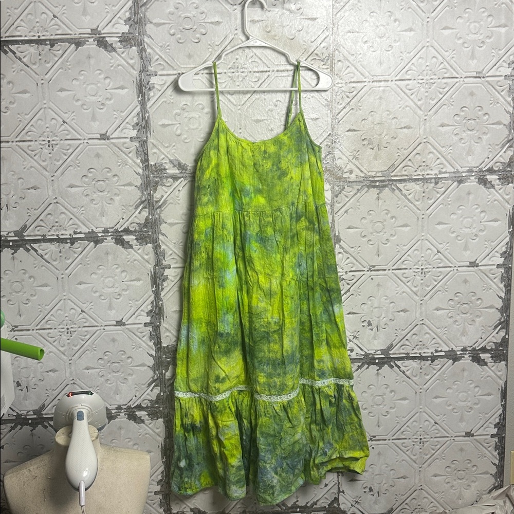 Urban Outfitters Lime Green tie dye maxi Dress